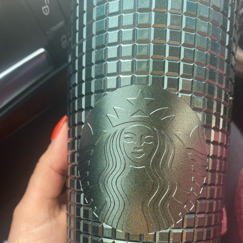 Starbucks holiday tumbler emerald studded 2021
